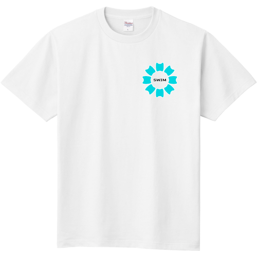 プルフラワー＆SWIM（E）両面プリント 定番Ｔシャツ