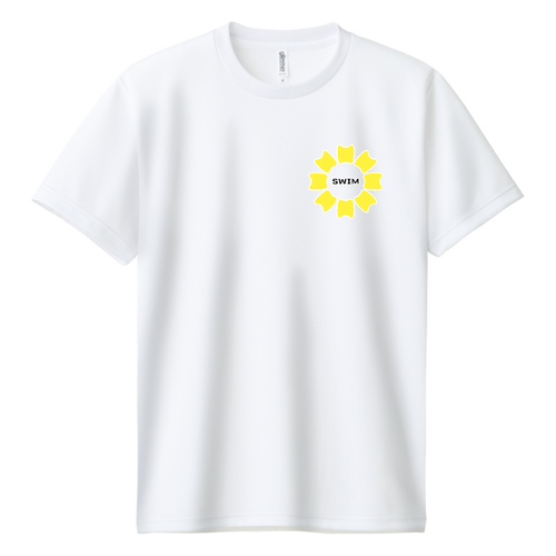 プルフラワー＆SWIM（Y）両面プリント ドライＴシャツ