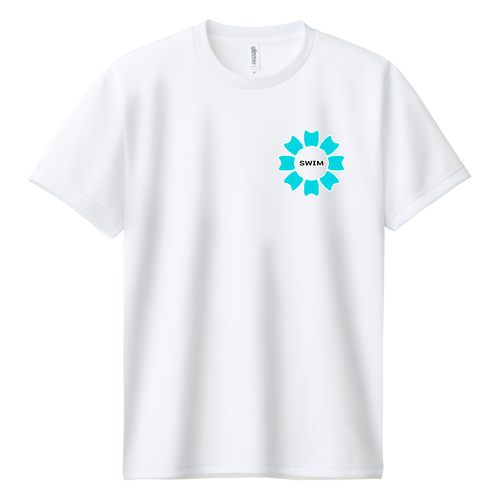 プルフラワー＆SWIM（E）両面プリント ドライＴシャツ