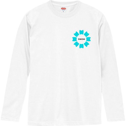 プルフラワー＆SWIM（E）両面プリント ロングスリーブTシャツ