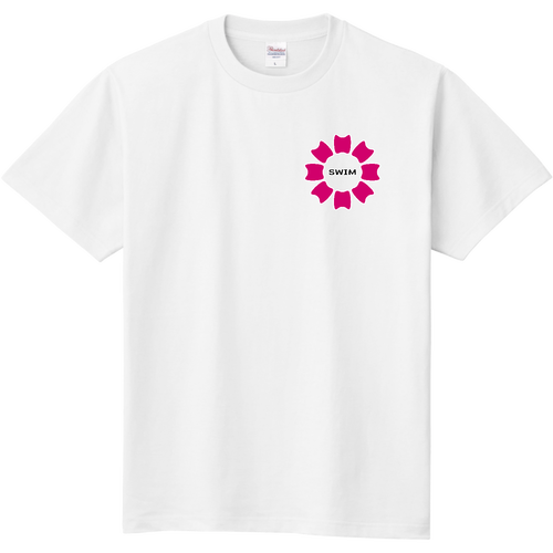 プルフラワー＆SWIM（P）両面プリント 定番Ｔシャツ