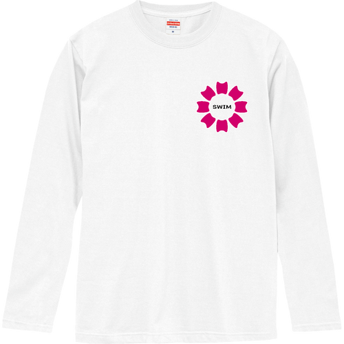 プルフラワー＆SWIM（P）両面プリント ロングスリーブTシャツ