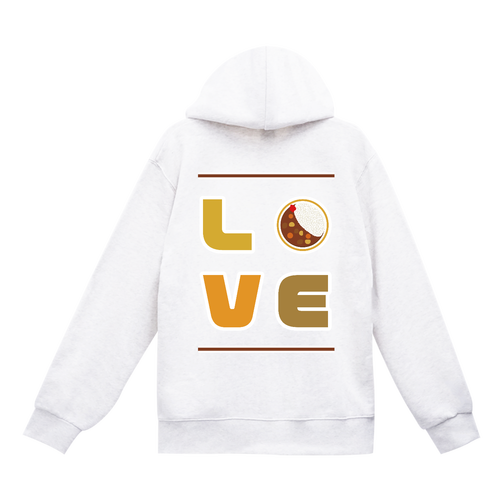 カレーLOVE　背面プリント スタンダードWフードジップパーカー