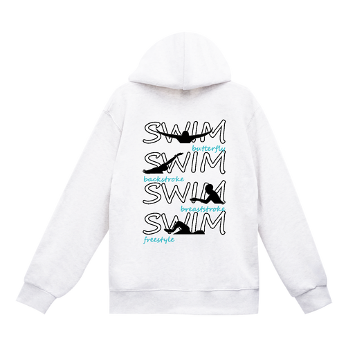 SWIM（E）背面プリント スタンダードWフードジップパーカー