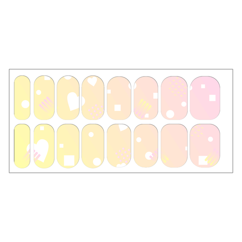 ふわふわハートのゆめかわネイルシール オリジナルネイルシール