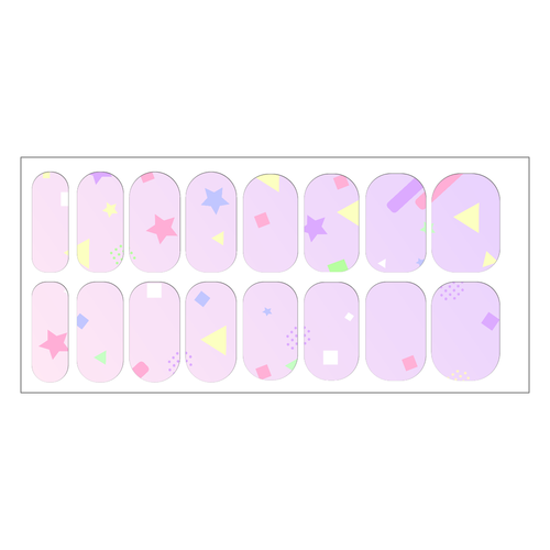 キラキラ星のゆめかわネイルシール オリジナルネイルシール
