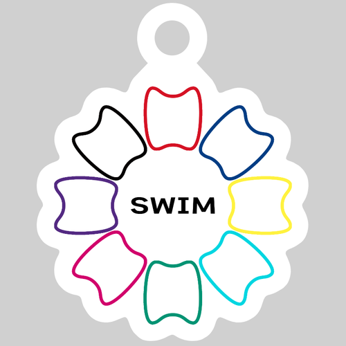 プルフラワー（A2）（SWIM） ダイカットアクリルキーホルダー(4×4cm)