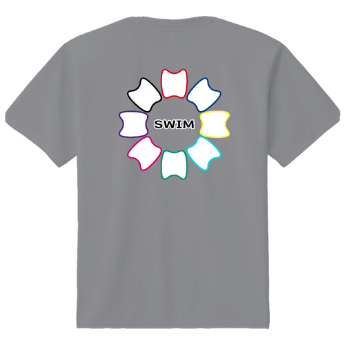 プルフラワー（A2）（SWIM）背面プリント ドライＴシャツ