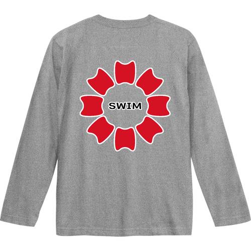 プルフラワー（R）（SWIM）背面プリント ロングスリーブTシャツ