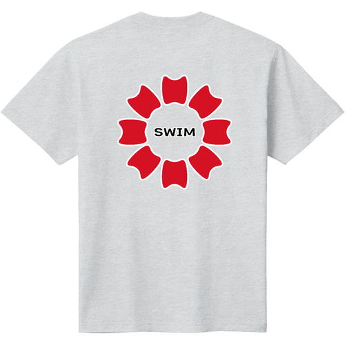 プルフラワー（R）（SWIM）背面プリント 定番Ｔシャツ
