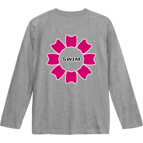 プルフラワー（P）（SWIM）背面プリント ロングスリーブTシャツ