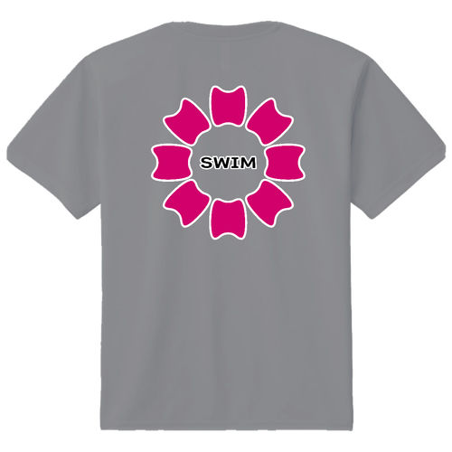 プルフラワー（P）（SWIM）背面プリント ドライＴシャツ