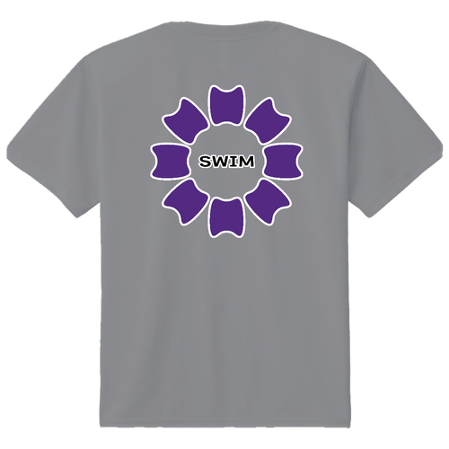 プルフラワー（V）（SWIM）背面プリント ドライＴシャツ