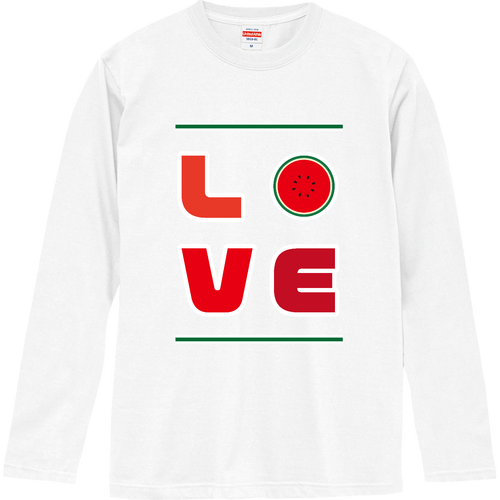 すいかLOVE ロングスリーブTシャツ