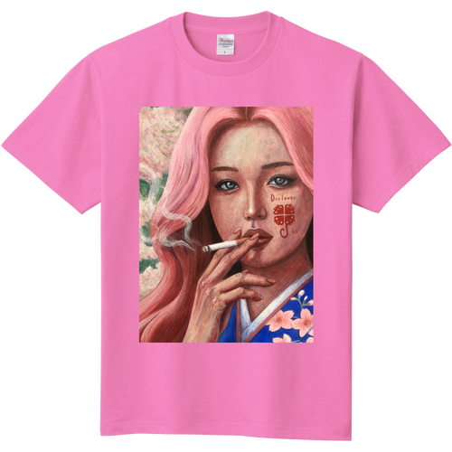 Doclover タバコを吸う女　さくら 定番Ｔシャツ