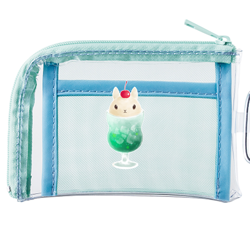 うさクリームソーダ メッシュポケットクリアミニポーチ メッシュポケットクリアミニポーチ
