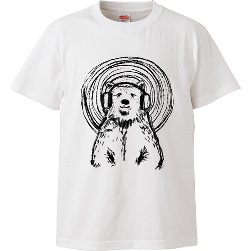 聴き熊 ハイクオリティーTシャツ