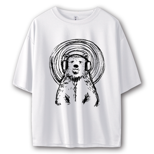 聴き熊 ストリートＴシャツ
