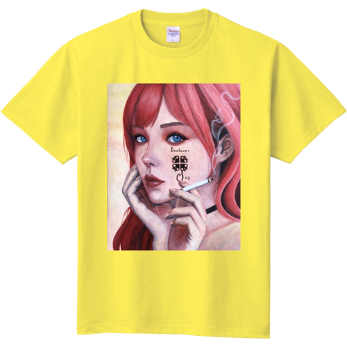 Doclover タバコを吸う女　 定番Ｔシャツ