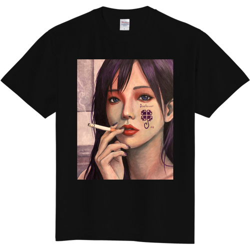 Doclover タバコを吸う女　 定番Ｔシャツ