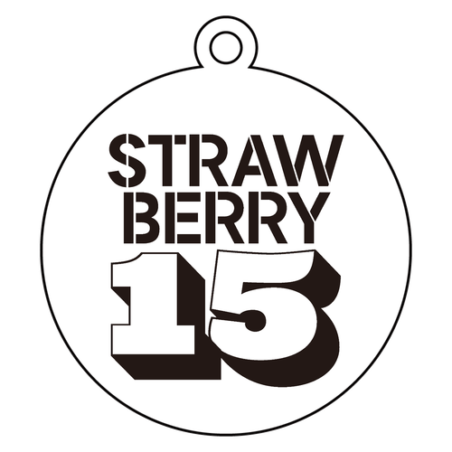 STRAWBERRY 15・イチゴ大好き アクリルキーホルダー　丸型 (6cm)