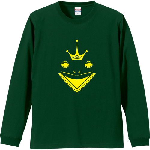 かえるかわいい(クラウン) リブ付 ロングスリーブＴシャツ