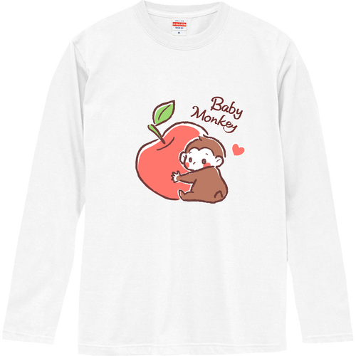 ベビーモンキーりんご ロングスリーブTシャツ