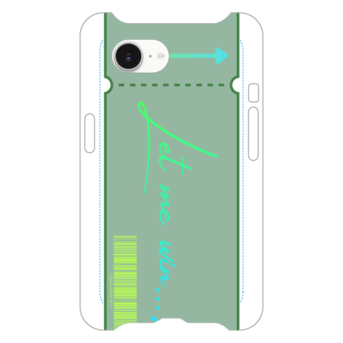 チケット当選おまじないケース 緑×水色iPhone16e/17eの商品購入ページ