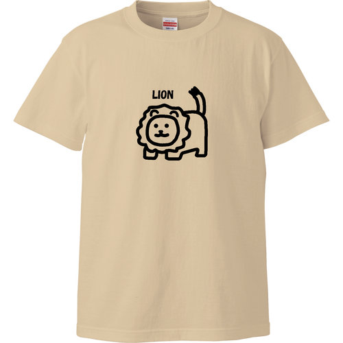 ライオン（黒） ハイクオリティーTシャツ