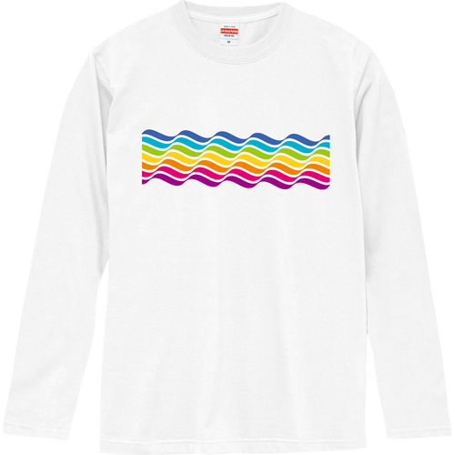 Rainbow wave・虹波  1 ロングスリーブTシャツ