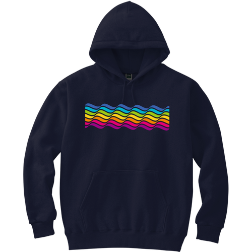 Rainbow wave・虹波  1 軽量プルパーカー (長袖プリント)