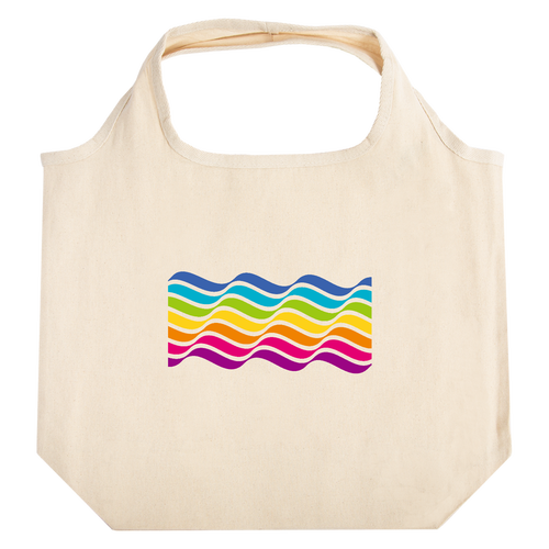 Rainbow wave・虹波  1 たためるマルシェ【白プリントあり】