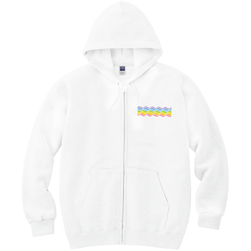  Rainbow wave・虹波 2 軽量ジップアップパーカー