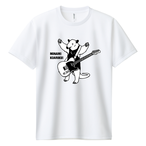 ミナミコアリクイくん ギター type02 ロック BK ドライＴシャツ