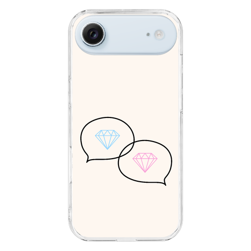 水色×ピンク   概念的ケース iPhone17 Air (透明)(ハードケース)