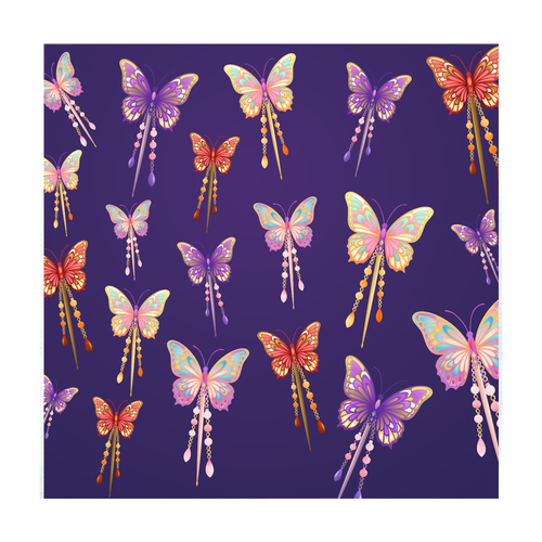 彩光蝶 ソフトタッチミニタオル