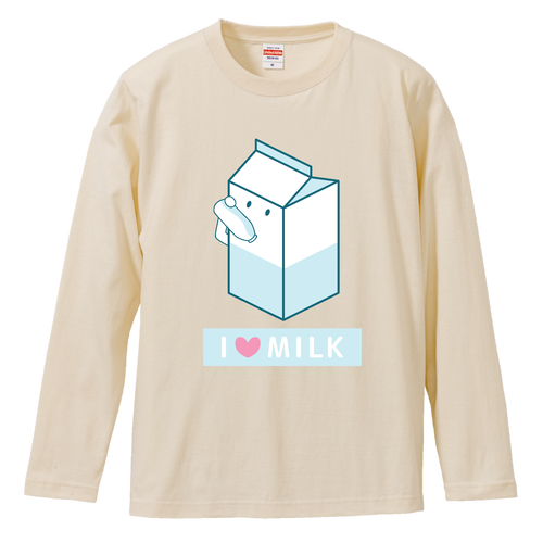 【I LOVE MILK】Tシャツ ロングスリーブTシャツ