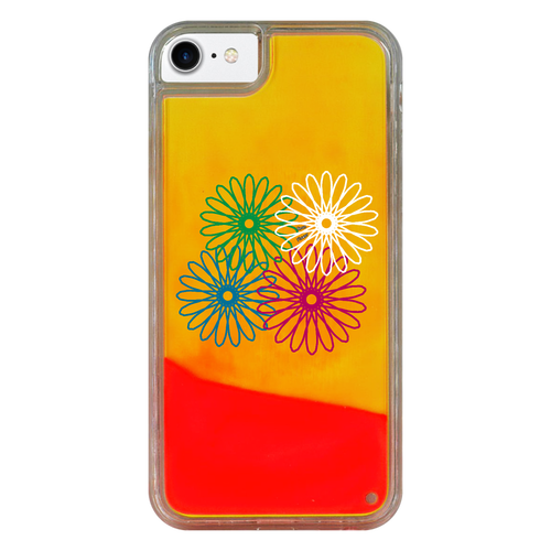 ネオンフラワー iPhone7 ネオンサンドケース