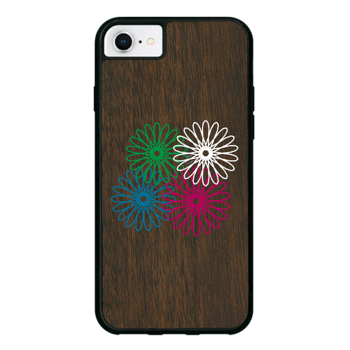 ネオンフラワー iPhone7 ウッドケース