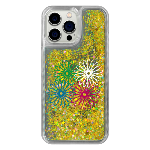 ネオンフラワー iPhone15 Pro Max グリッターケース