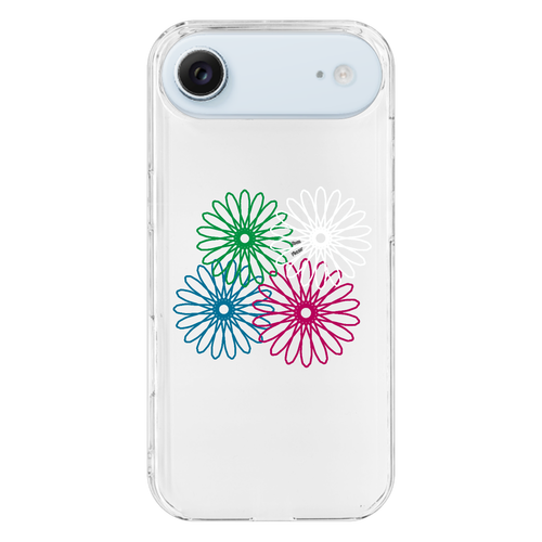 ネオンフラワー iPhone17 Air (透明)(ハードケース)