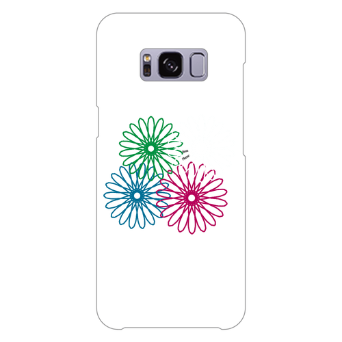 ネオンフラワー Galaxy S8 (SC-02J)(白)