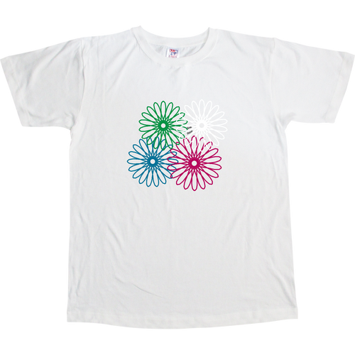 ネオンフラワー オープンエンドマックスウェイトTシャツ