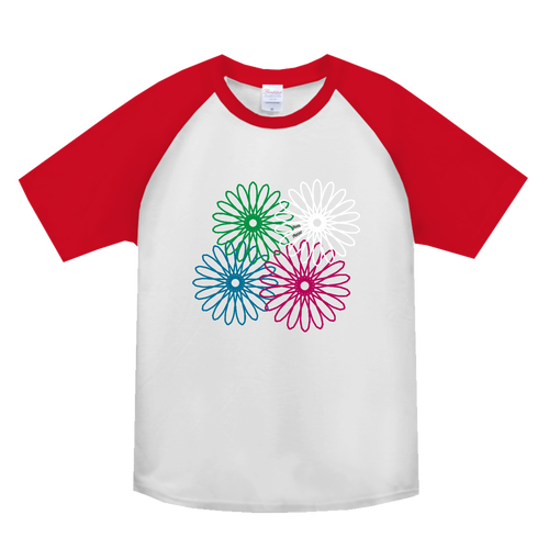 ネオンフラワー ヘビーウェイトラグランＴシャツ