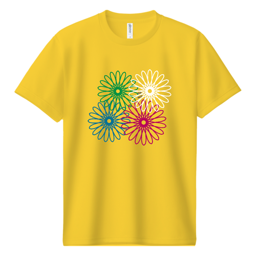 ネオンフラワー ドライＴシャツ