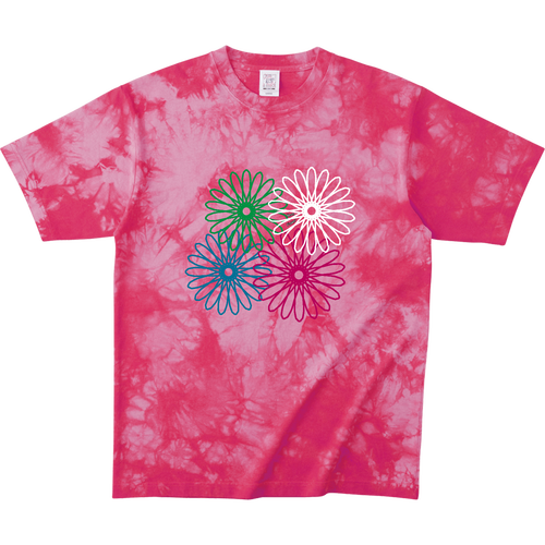 ネオンフラワー タイダイＴシャツ