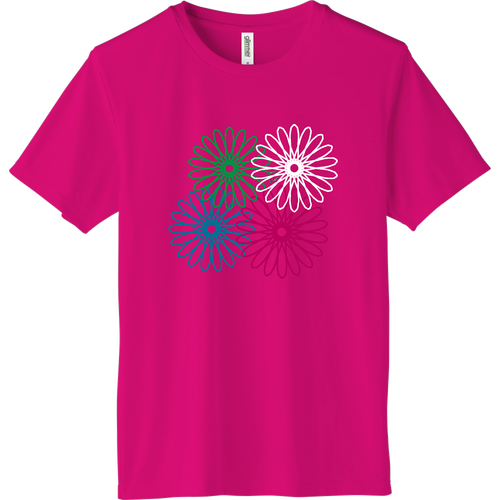 ネオンフラワー インターロックドライTシャツ