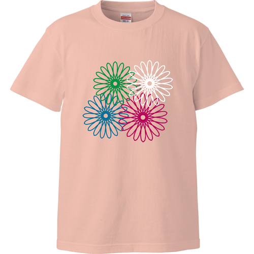 ネオンフラワー ハイクオリティーTシャツ