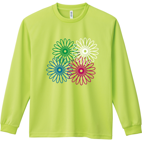 ネオンフラワー ドライ長袖Ｔシャツ
