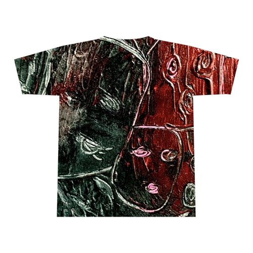 心の顔 全面インクジェットTシャツ(XL)